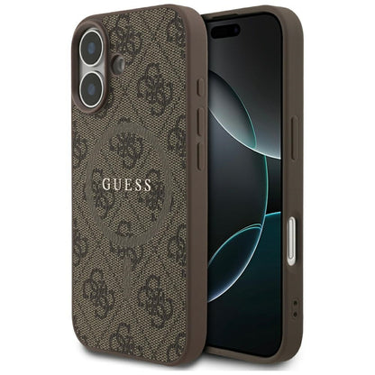 Étui MagSafe pour Apple iPhone 17, Guess, 4G Ring Classic Logo, Marron