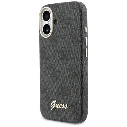 Coque MagSafe pour Apple iPhone 17, Guess, Logo Script 4G, Noire