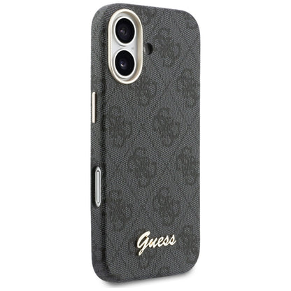 Coque MagSafe pour Apple iPhone 17, Guess, Logo Script 4G, Noire