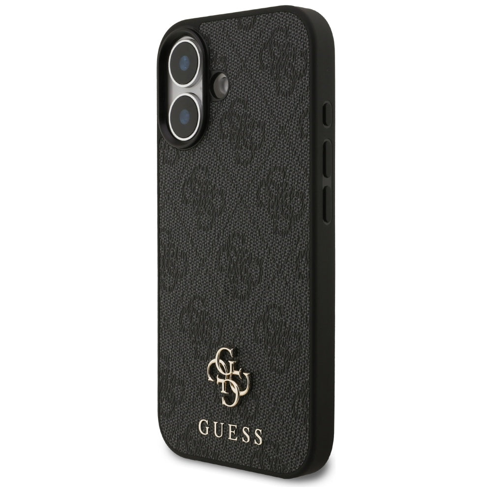 Étui MagSafe pour Apple iPhone 17, Guess, 4G Petit et Logo Classique, Noir