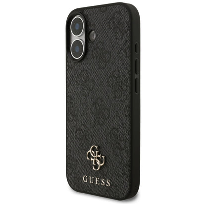 Étui MagSafe pour Apple iPhone 17, Guess, 4G Petit et Logo Classique, Noir