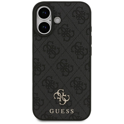 Étui MagSafe pour Apple iPhone 17, Guess, 4G Petit et Logo Classique, Noir