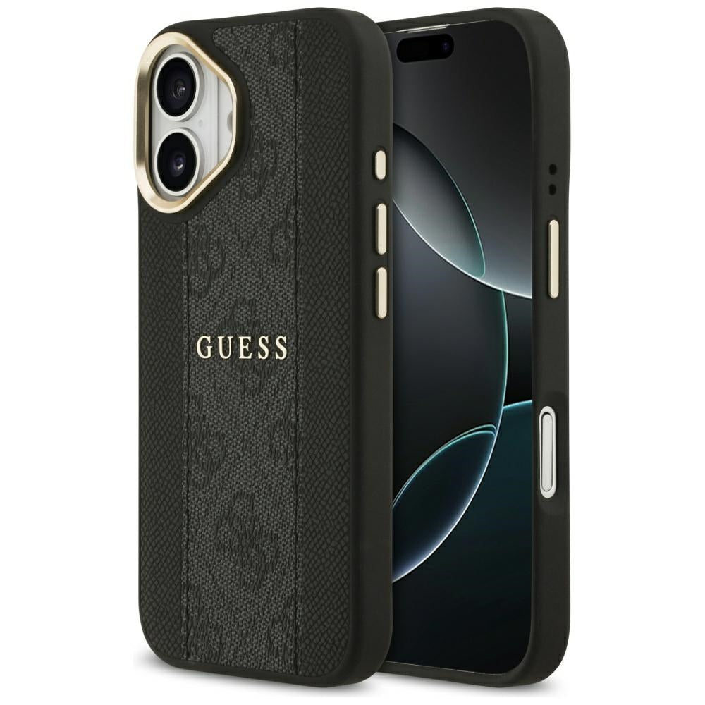 MagSafe Case for Apple iPhone 17, Guess, 4G Stripe, Black