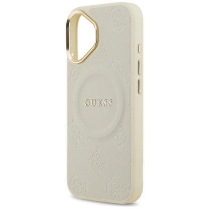 Étui MagSafe pour Apple iPhone 17, Guess, Peony Hot Stamp, Beige