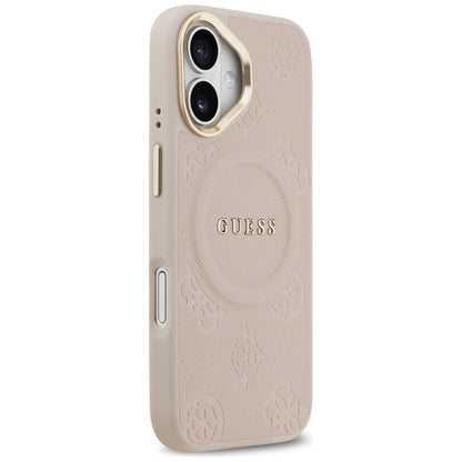 Coque MagSafe pour Apple iPhone 17, Guess, Peony Hot Stamp, Rose