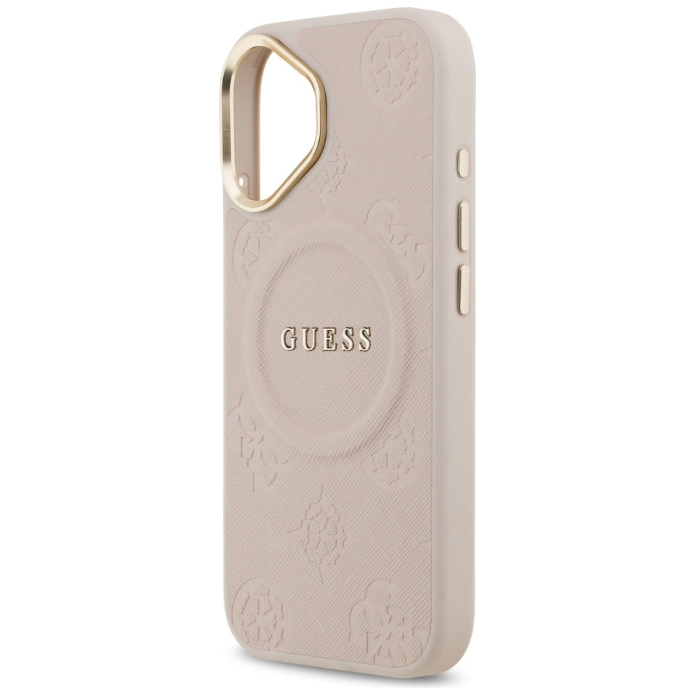 Coque MagSafe pour Apple iPhone 17, Guess, Peony Hot Stamp, Rose