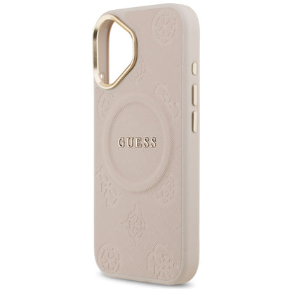 Coque MagSafe pour Apple iPhone 17, Guess, Peony Hot Stamp, Rose