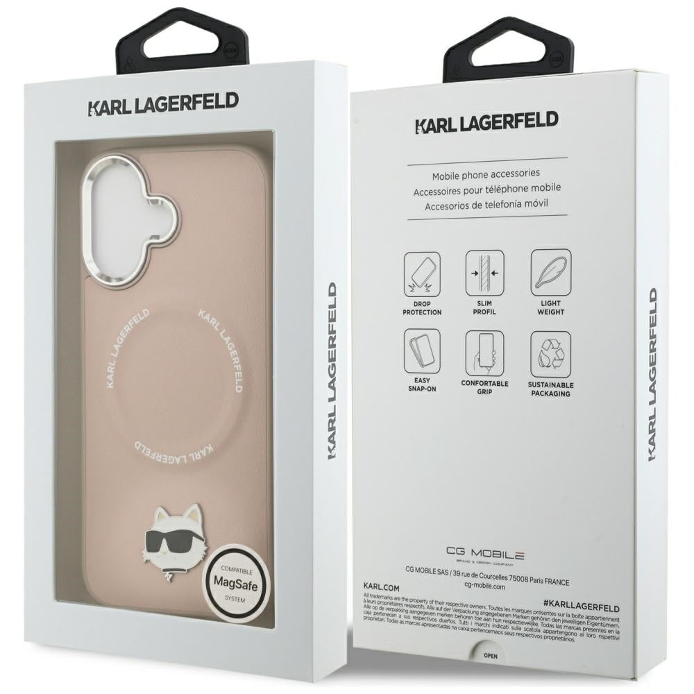 Étui MagSafe pour Apple iPhone 17, Karl Lagerfeld, Choupette Pin, Rose