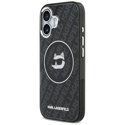 Étui MagSafe pour Apple iPhone 17, Karl Lagerfeld, IML Choupette's Head, Noir