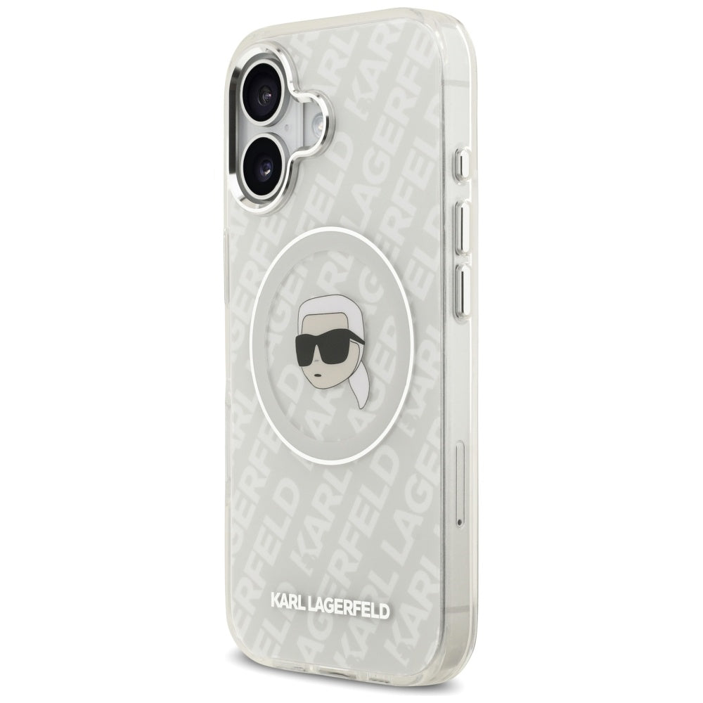 Housse MagSafe pour Apple iPhone 17, Karl Lagerfeld, IML Karl's Head, Gris