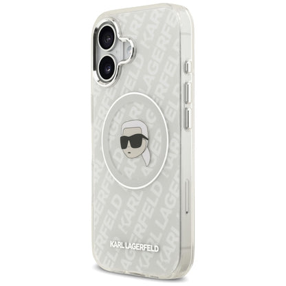 Housse MagSafe pour Apple iPhone 17, Karl Lagerfeld, IML Karl's Head, Gris