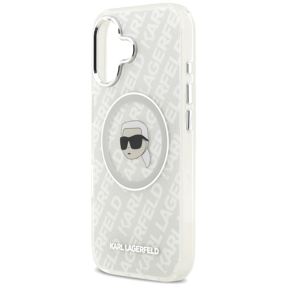 Housse MagSafe pour Apple iPhone 17, Karl Lagerfeld, IML Karl's Head, Gris