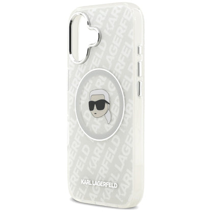 Housse MagSafe pour Apple iPhone 17, Karl Lagerfeld, IML Karl's Head, Gris