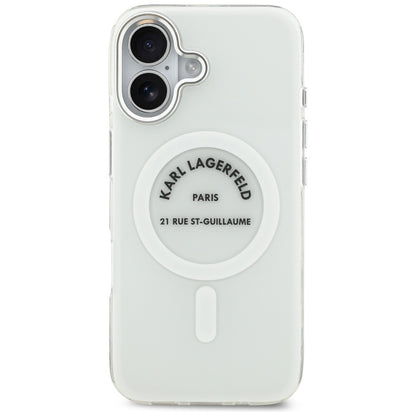 MagSafe Case for Apple iPhone 17, Karl Lagerfeld, IML Logo RSG, Transparent