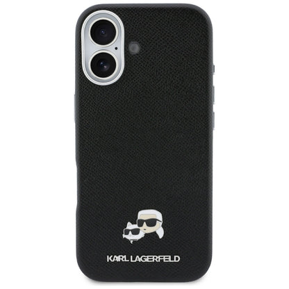 MagSafe Case for Apple iPhone 17, Karl Lagerfeld, Karl & Choupette Head's Pin, Black