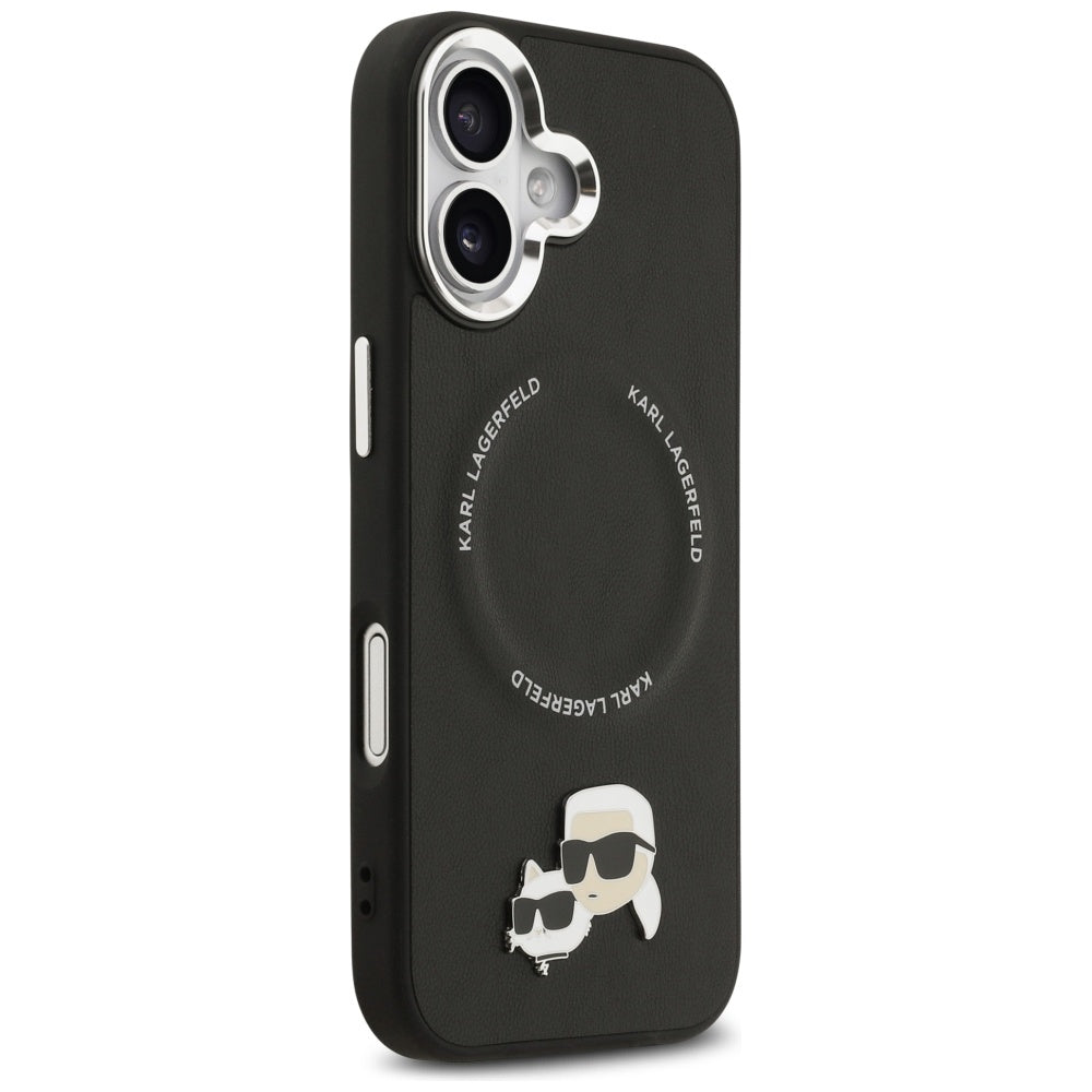 MagSafe Case for Apple iPhone 17, Karl Lagerfeld, Karl & Choupette Pins, Black