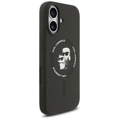MagSafe Case for Apple iPhone 17, Karl Lagerfeld, Ring Karl & Choupette, Black