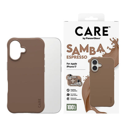 Étui MagSafe pour Apple iPhone 17, PanzerGlass, Care Fashionable, Marron