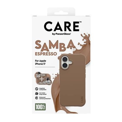 Étui MagSafe pour Apple iPhone 17, PanzerGlass, Care Fashionable, Marron