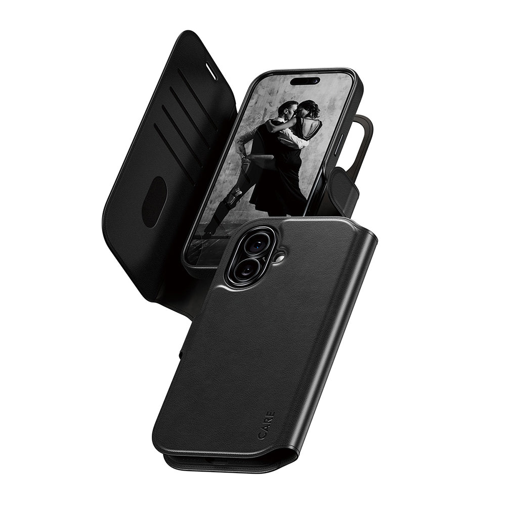 Étui MagSafe pour Apple iPhone 17, PanzerGlass, Fonction Care Tango Two-in-One, Noir
