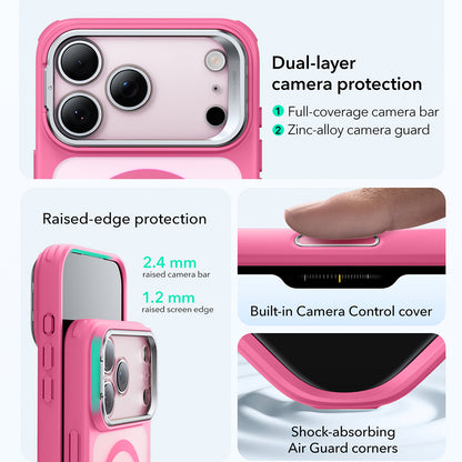 Coque MagSafe pour Apple iPhone 17 Pro, ESR, Classic Hybrid Kickstand, Rose Satiné