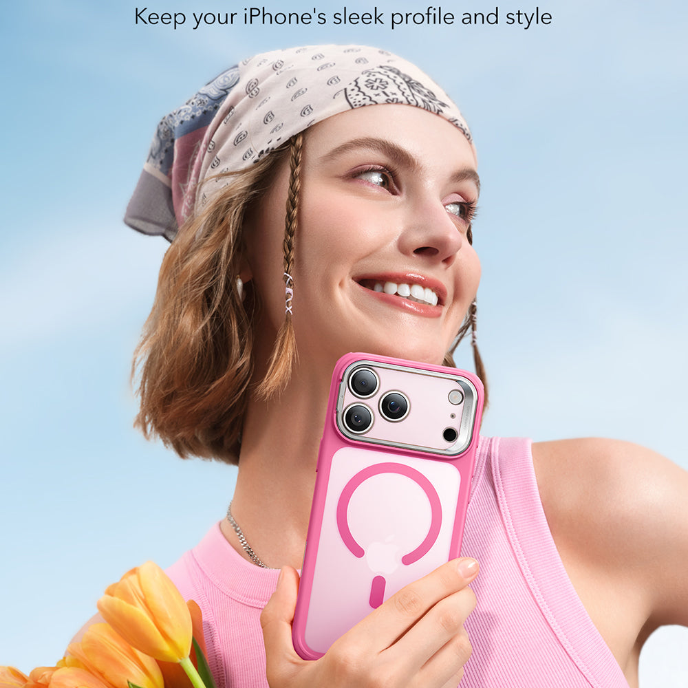 Coque MagSafe pour Apple iPhone 17 Pro, ESR, Classic Hybrid Kickstand, Rose Satiné