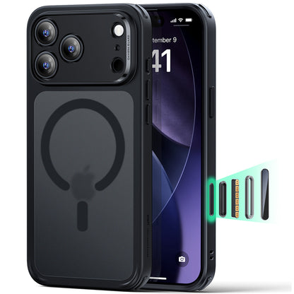 Coque MagSafe pour Apple iPhone 17 Pro, ESR, Classic Hybrid, Noir Satiné