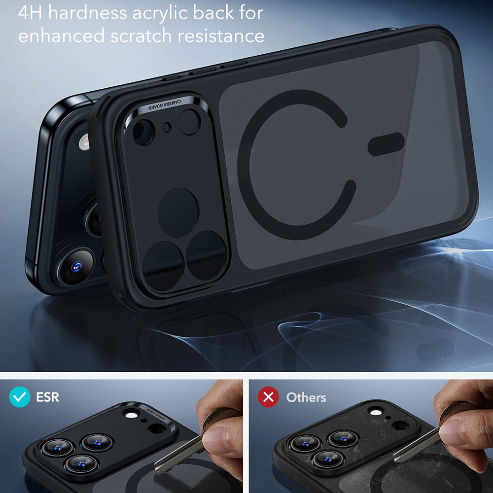 Coque MagSafe pour Apple iPhone 17 Pro, ESR, Classic Hybrid, Noir Satiné