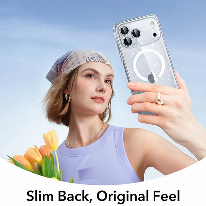 Housse MagSafe pour Apple iPhone 17 Pro, ESR, Classic Hybrid Shimmer, Transparente