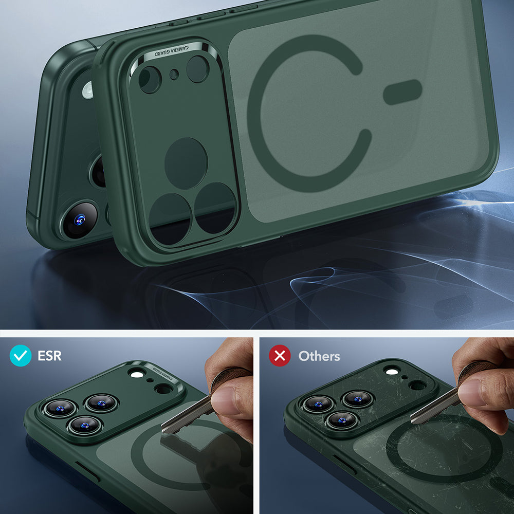 Housse MagSafe pour Apple iPhone 17 Pro, ESR, Classic Hybrid, Vert Satiné