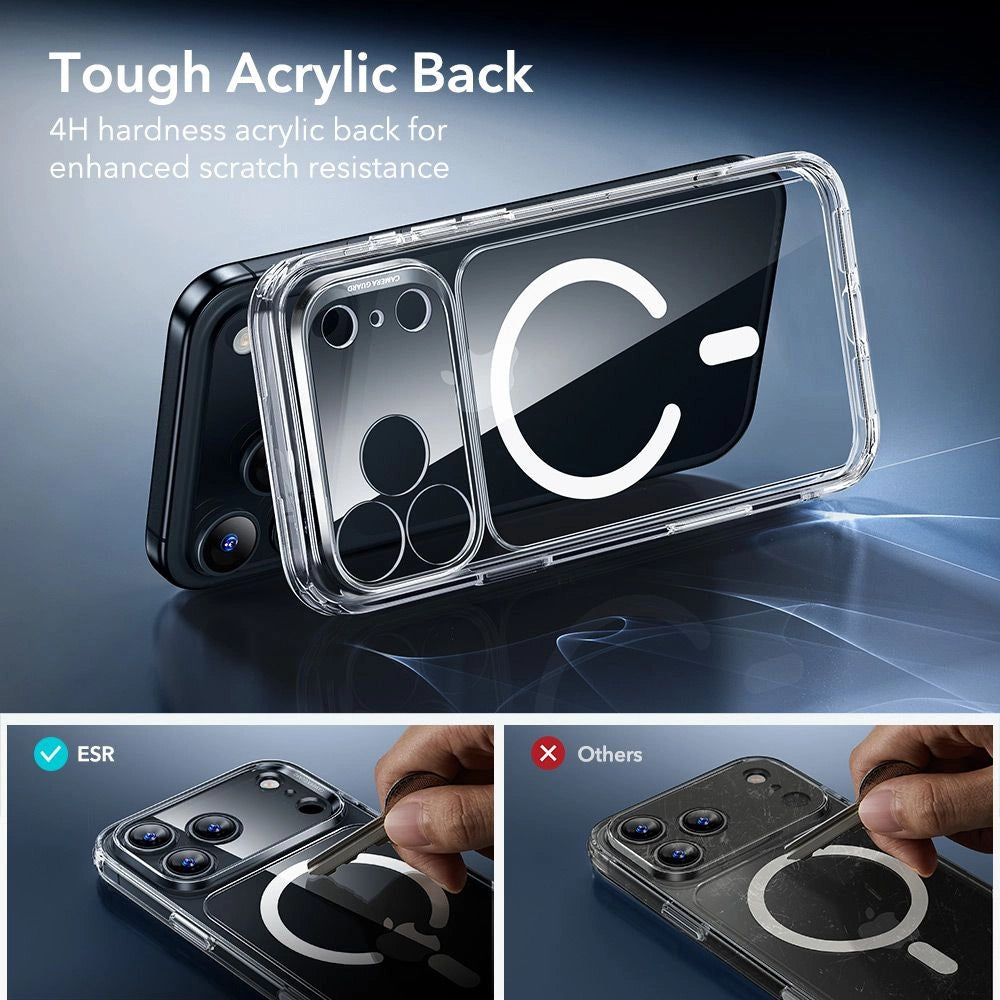 Coque MagSafe pour Apple iPhone 17 Pro, ESR, Classic Hybrid avec Protecteur d'Écran, Transparente