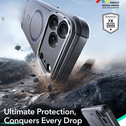 Étui MagSafe pour Apple iPhone 17 Pro, ESR, Cyber Armor Kickstand, Gris