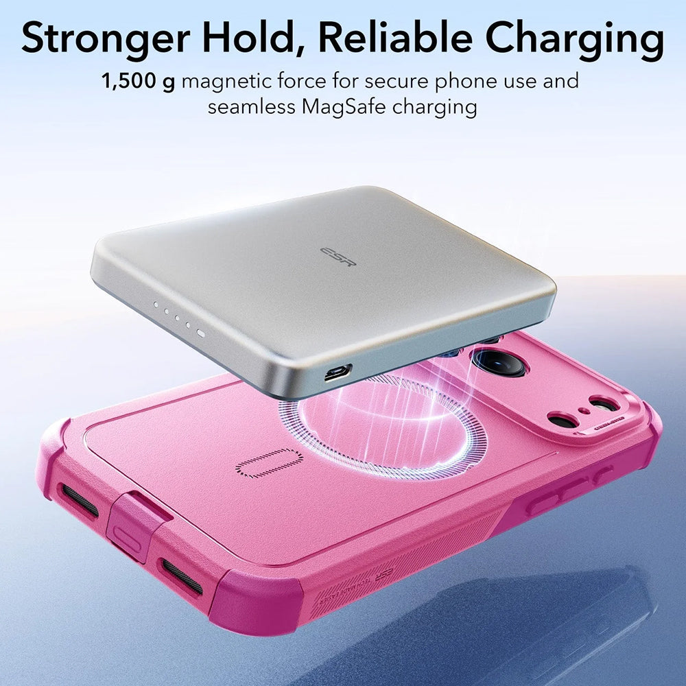 Étui MagSafe pour Apple iPhone 17 Pro, ESR, Cyber, Rose