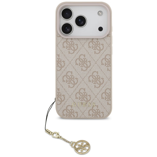 Coque MagSafe pour Apple iPhone 17 Pro, Guess, 4G Charm Cradle, Rose