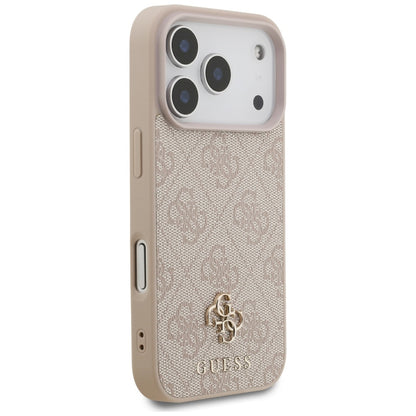 Étui MagSafe pour Apple iPhone 17 Pro, Guess, 4G Petit et Logo Classique, Rose