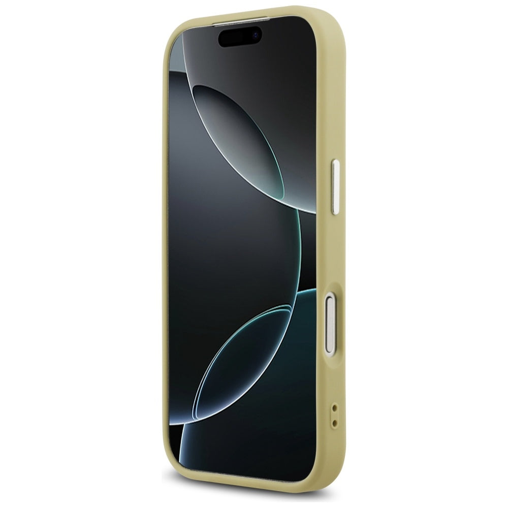 MagSafe Case for Apple iPhone 17 Pro, Guess, Glitter Triangle Logo, Gold