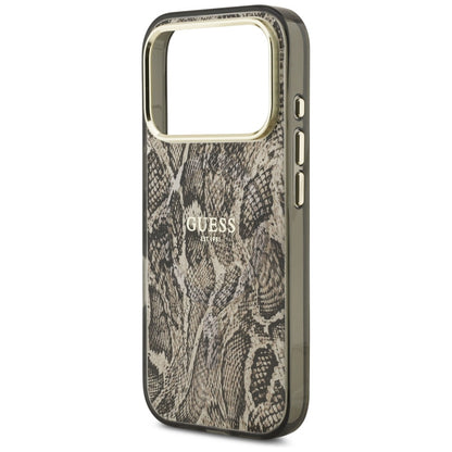 MagSafe Case for Apple iPhone 17 Pro, Guess, Python Pattern, Brown