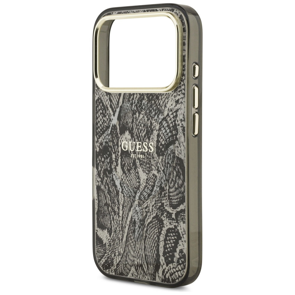 MagSafe Case for Apple iPhone 17 Pro, Guess, Python Pattern, Black