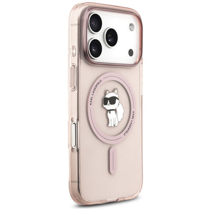 Étui MagSafe pour Apple iPhone 17 Pro, Karl Lagerfeld, IML Choupette, Rose