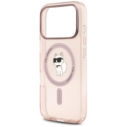 Étui MagSafe pour Apple iPhone 17 Pro, Karl Lagerfeld, IML Choupette, Rose
