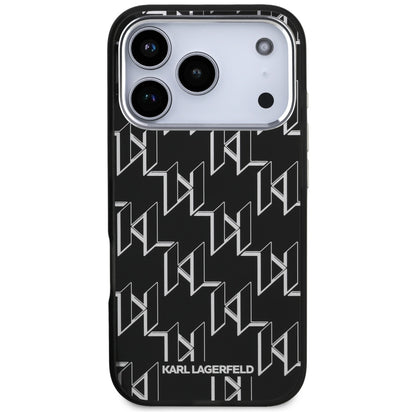 Étui MagSafe pour Apple iPhone 17 Pro, Karl Lagerfeld, IML KL Monogram, Noir