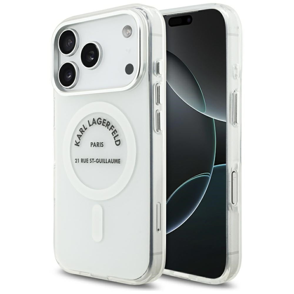 MagSafe Case for Apple iPhone 17 Pro, Karl Lagerfeld, IML Logo RSG, Transparent