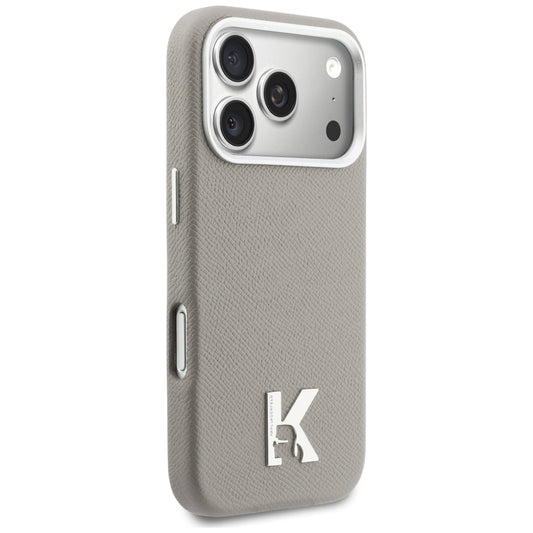 Coque MagSafe pour Apple iPhone 17 Pro, Karl Lagerfeld, Logo Karl Head, Gris
