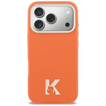 Coque MagSafe pour Apple iPhone 17 Pro, Karl Lagerfeld, Logo Karl Head, Orange