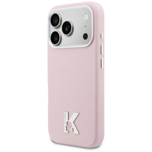 Coque MagSafe pour Apple iPhone 17 Pro, Karl Lagerfeld, logo Karl Head, Rose
