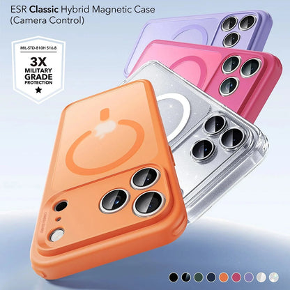 Coque MagSafe pour Apple iPhone 17 Pro Max, ESR, Classic Hybrid Shimmer, Transparente