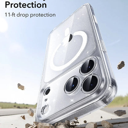 Coque MagSafe pour Apple iPhone 17 Pro Max, ESR, Classic Hybrid Shimmer, Transparente