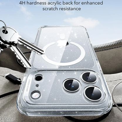 Coque MagSafe pour Apple iPhone 17 Pro Max, ESR, Classic Hybrid Shimmer, Transparente