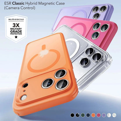 Coque MagSafe pour Apple iPhone 17 Pro Max, ESR, Classic Hybrid Slide, Orange Satiné