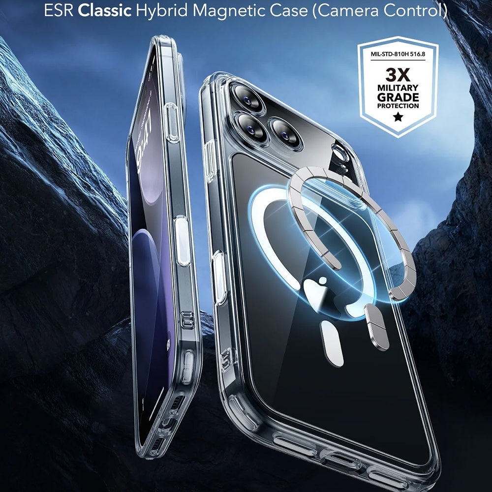 Coque MagSafe pour Apple iPhone 17 Pro Max, ESR, Classic Hybrid, Transparente